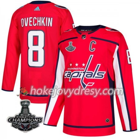 Pánské Hokejový Dres Washington Capitals Alex Ovechkin 8 2018 Stanley Cup Champions Adidas Červená Authentic